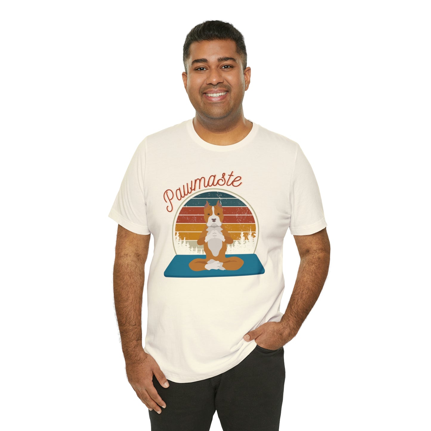 Pawmaste Pitbull Puppy Yoga Mountain Shirt Unisex Classic Tee