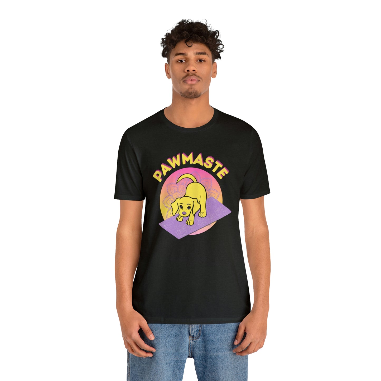 Pawmaste with Yogi the Rescue Puppy Yoga Mascot Mountain Seen Unisex Classic Tee
