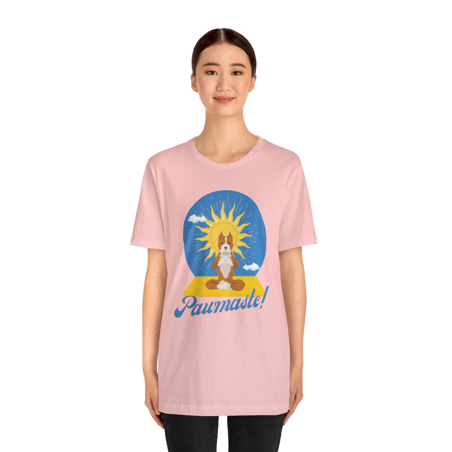 Pawmaste Pitbull Puppy Yoga Shirt Unisex Classic Tee