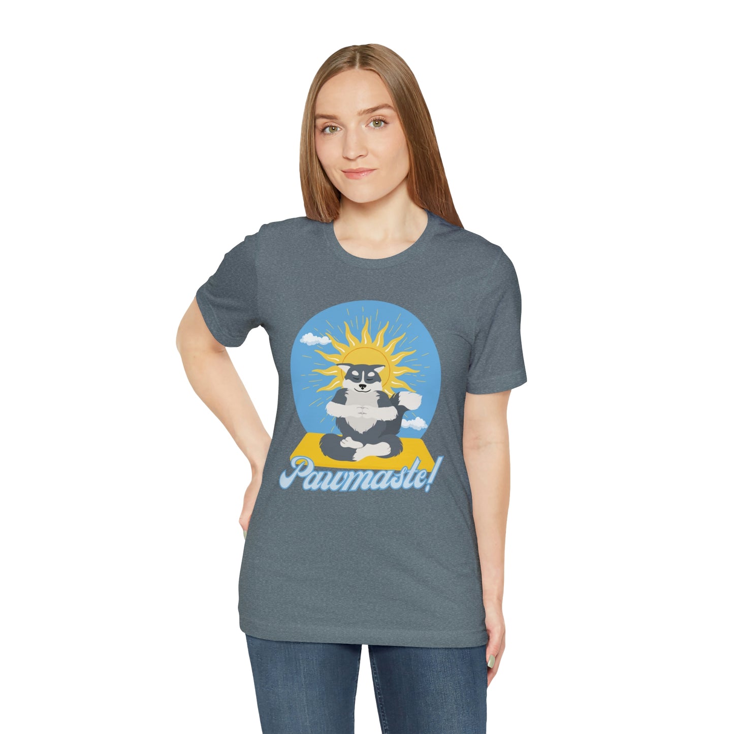 Pawmaste Happy Husky Puppy Yoga Shirt Unisex Classic Tee