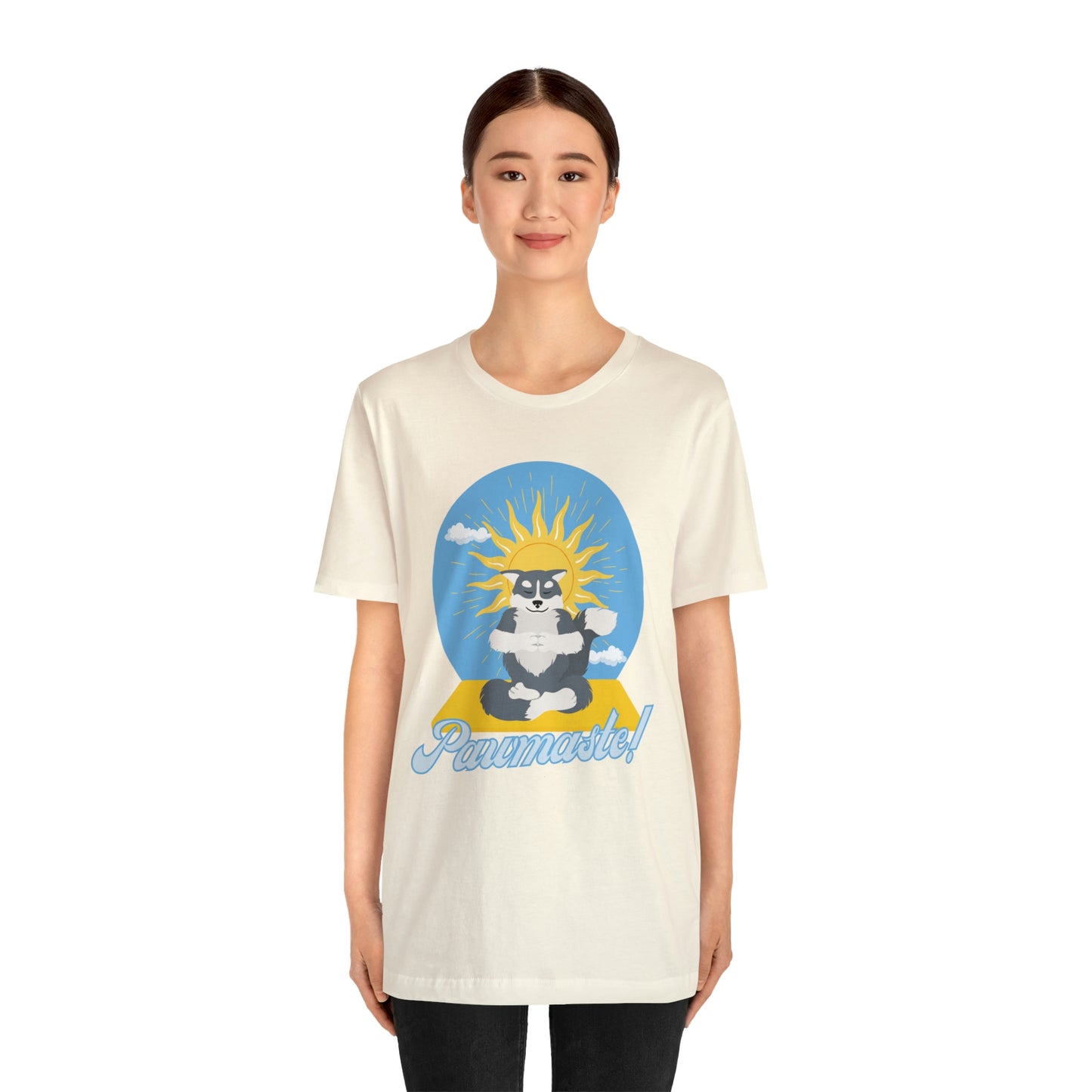 Pawmaste Happy Husky Puppy Yoga Shirt Unisex Classic Tee