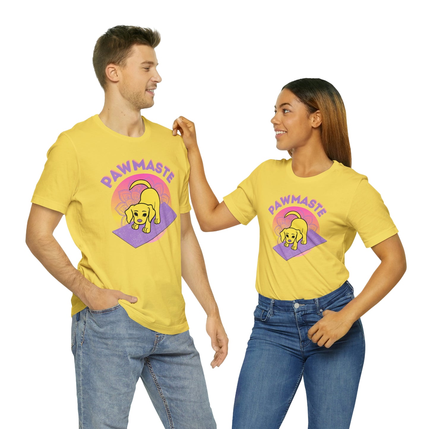 Pawmaste with Yogi the Rescue Puppy Yoga Mascot Mountain Seen Unisex Classic Tee