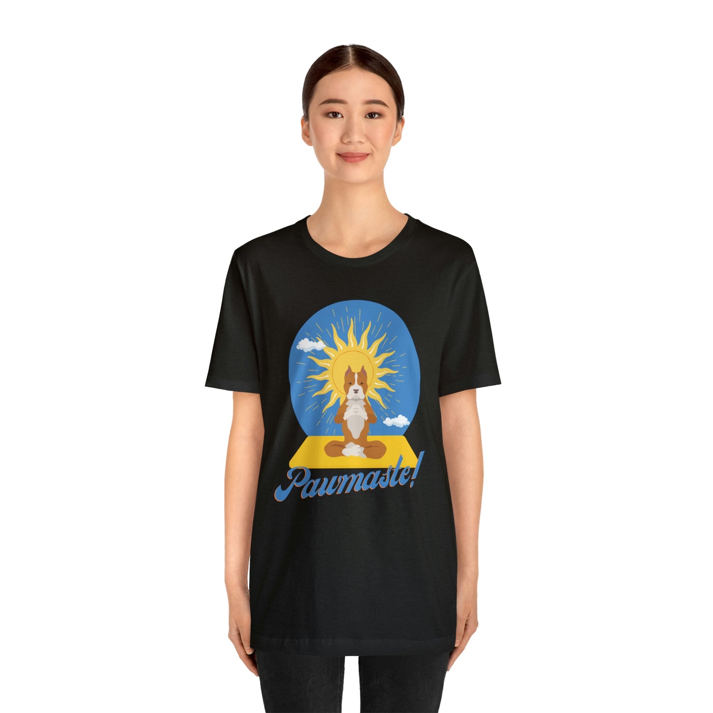 Pawmaste Pitbull Puppy Yoga Shirt Unisex Classic Tee
