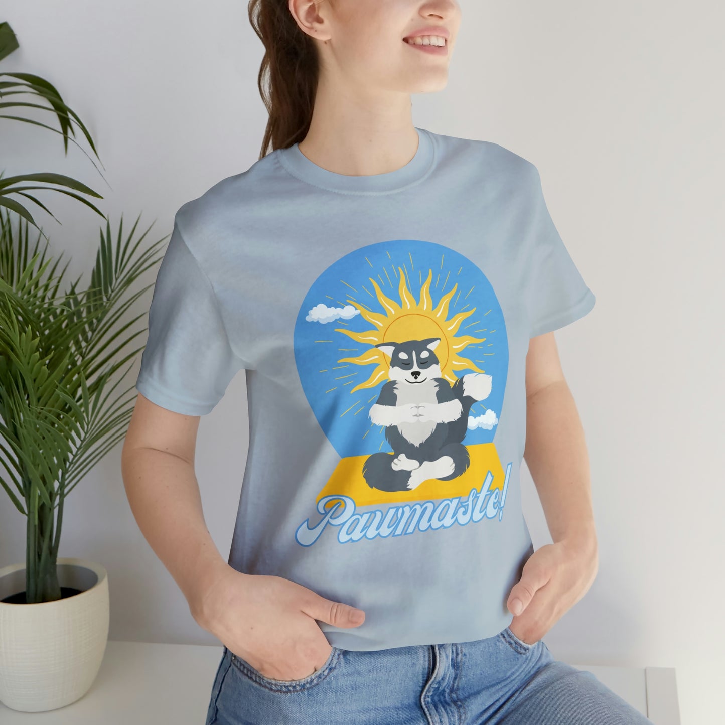 Pawmaste Happy Husky Puppy Yoga Shirt Unisex Classic Tee
