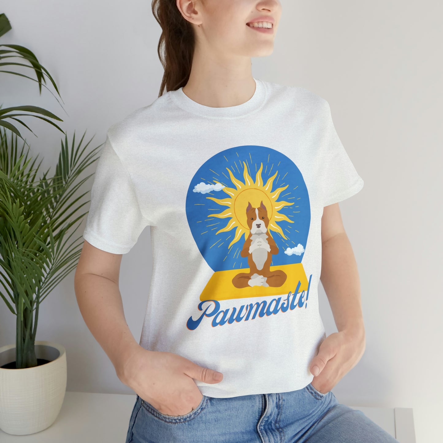 Pawmaste Pitbull Puppy Yoga Shirt Unisex Classic Tee