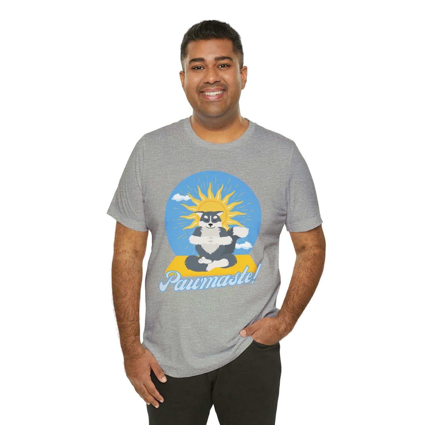 Pawmaste Happy Husky Puppy Yoga Shirt Unisex Classic Tee