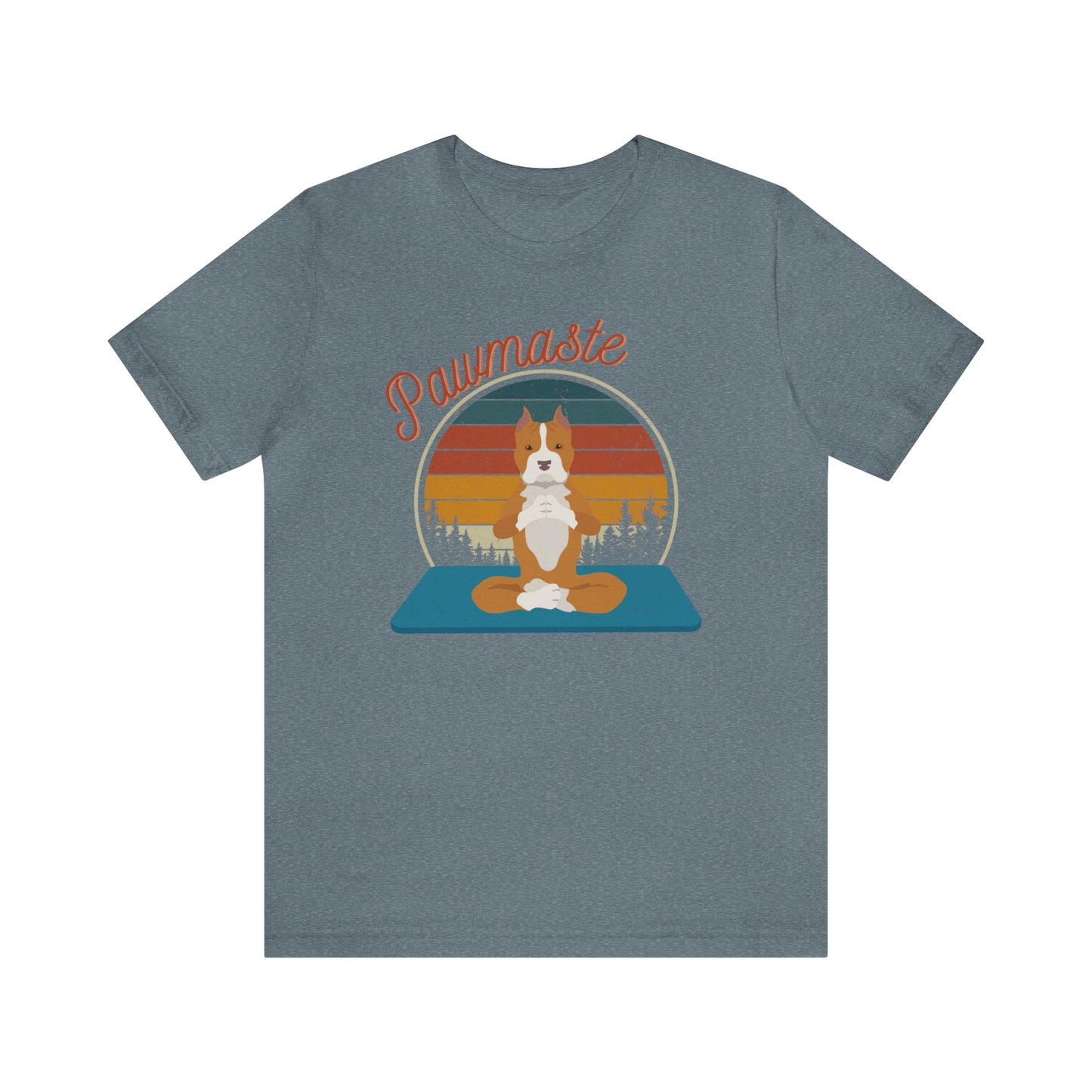 Pawmaste Pitbull Puppy Yoga Mountain Shirt Unisex Classic Tee