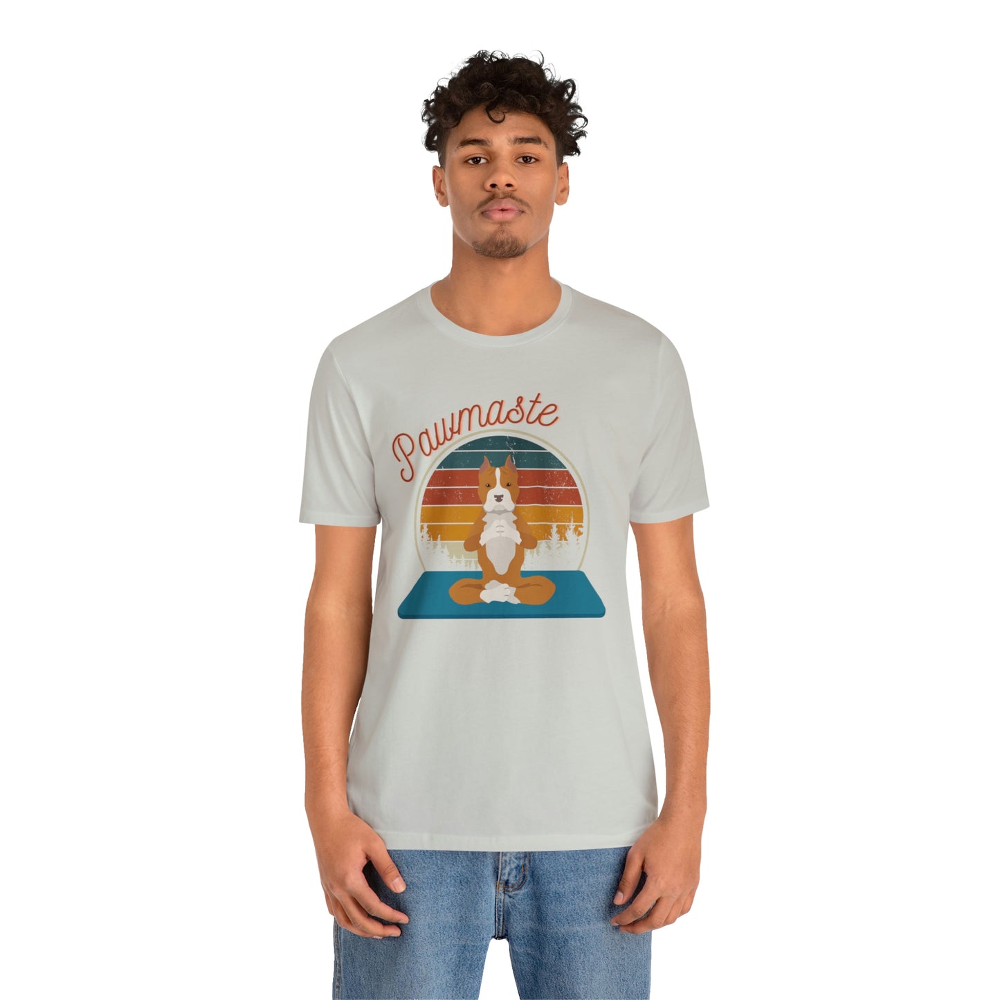 Pawmaste Pitbull Puppy Yoga Mountain Shirt Unisex Classic Tee