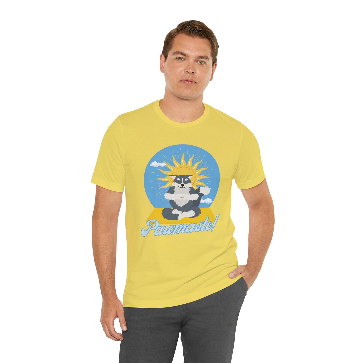 Pawmaste Happy Husky Puppy Yoga Shirt Unisex Classic Tee
