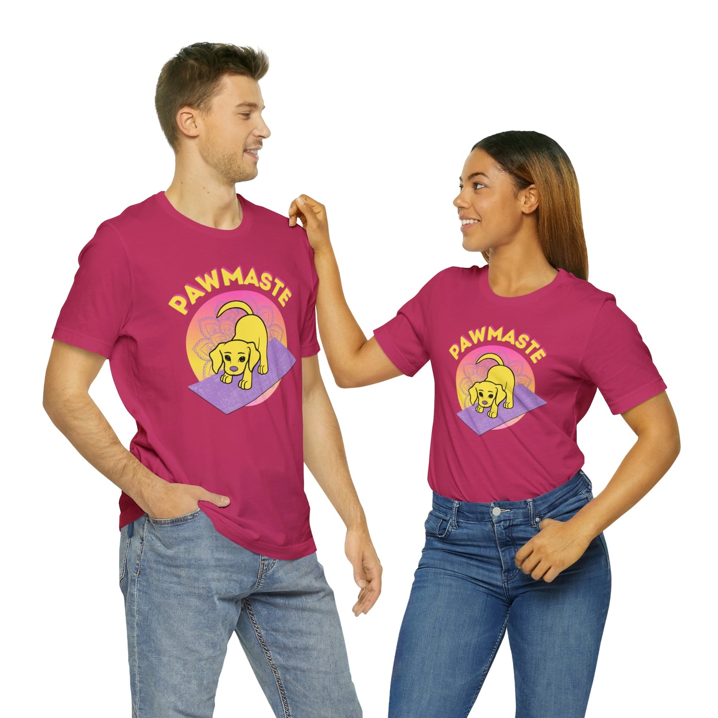 Pawmaste with Yogi the Rescue Puppy Yoga Mascot Mountain Seen Unisex Classic Tee