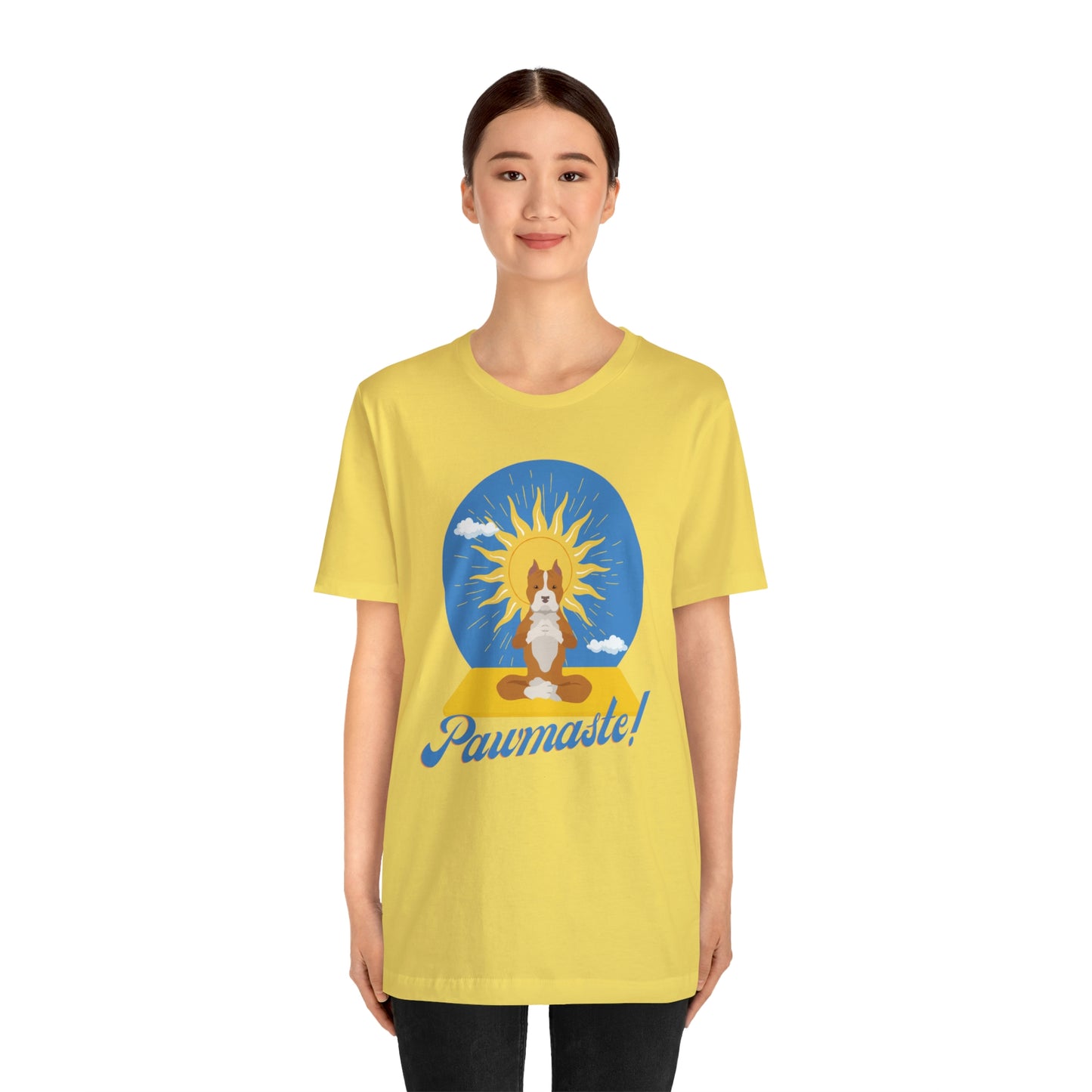 Pawmaste Pitbull Puppy Yoga Shirt Unisex Classic Tee
