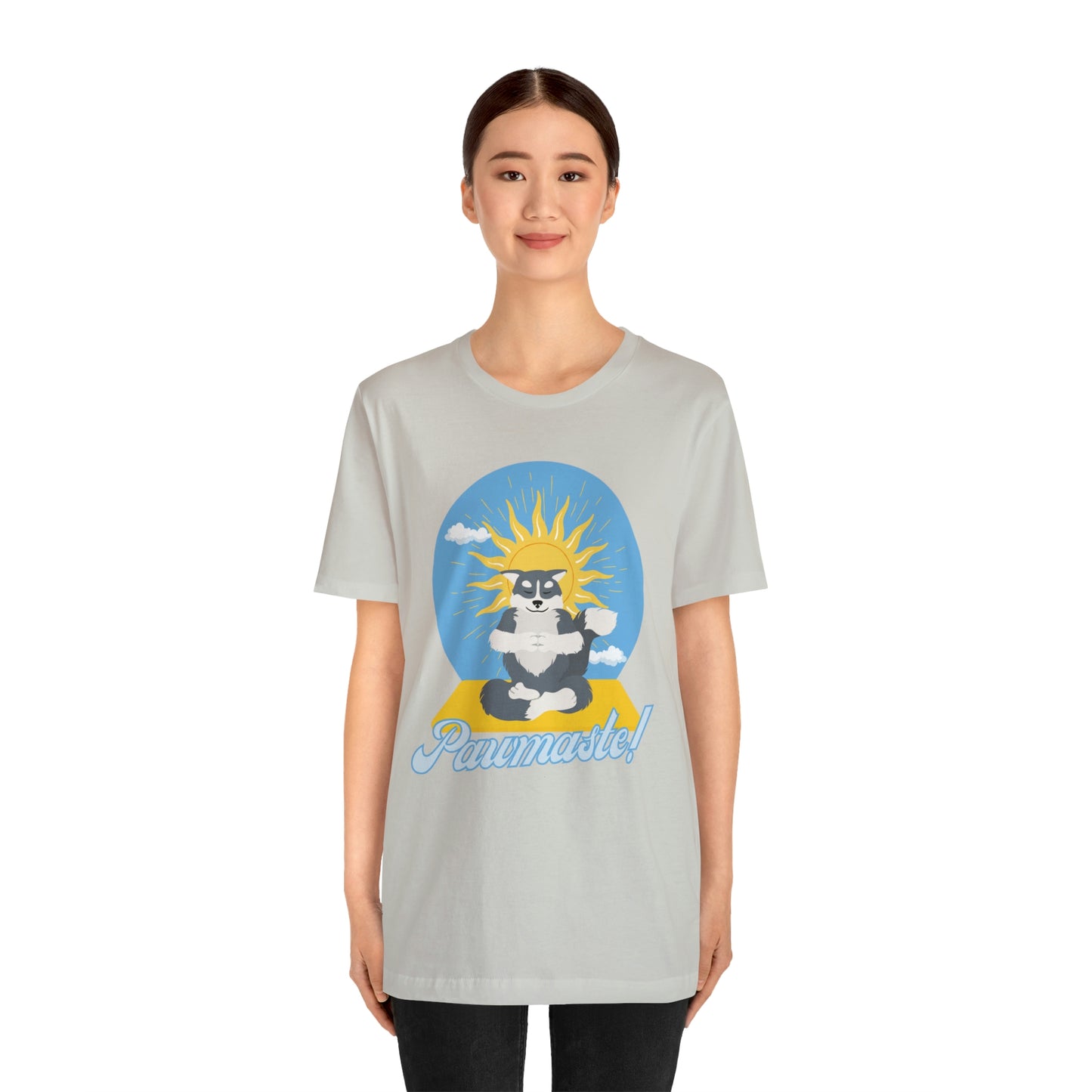 Pawmaste Happy Husky Puppy Yoga Shirt Unisex Classic Tee