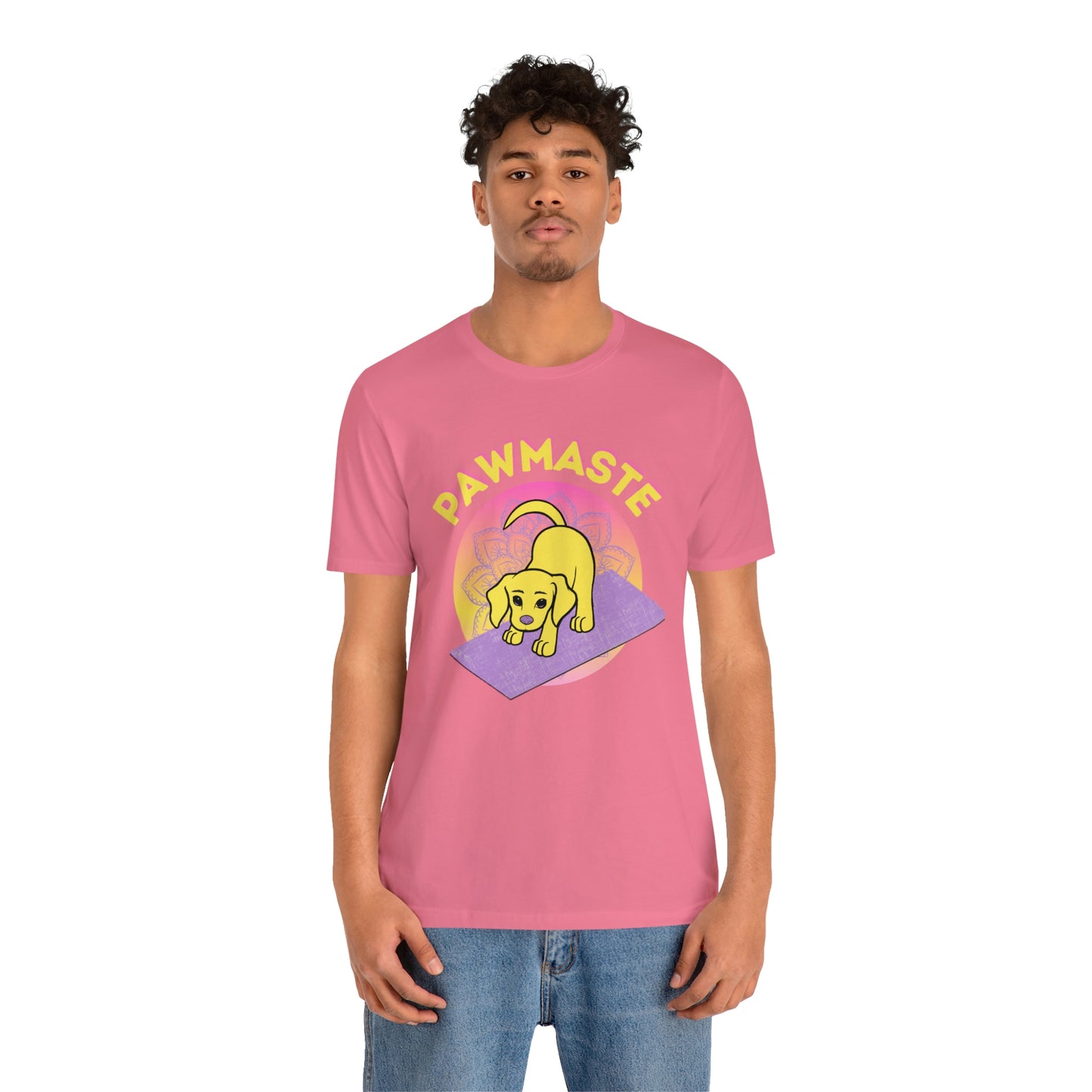 Pawmaste with Yogi the Rescue Puppy Yoga Mascot Mountain Seen Unisex Classic Tee