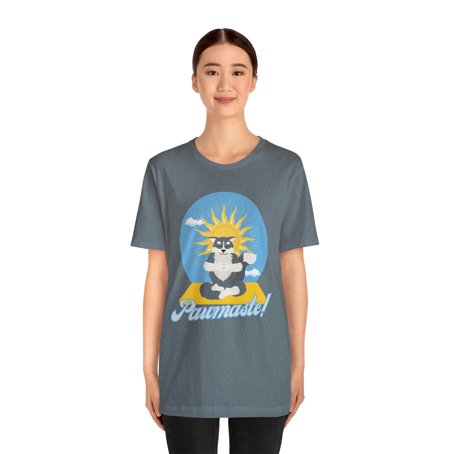 Pawmaste Happy Husky Puppy Yoga Shirt Unisex Classic Tee