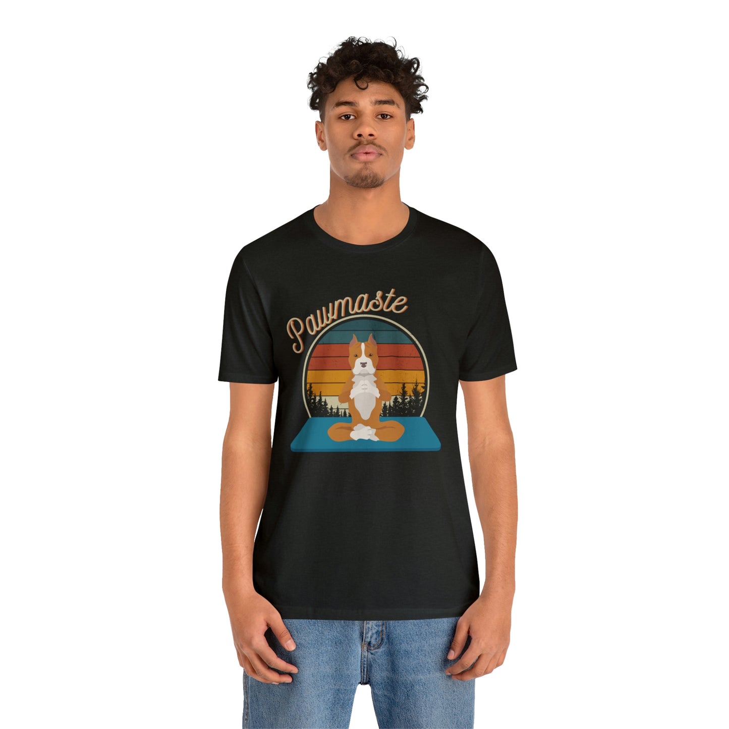 Pawmaste Pitbull Puppy Yoga Mountain Shirt Unisex Classic Tee