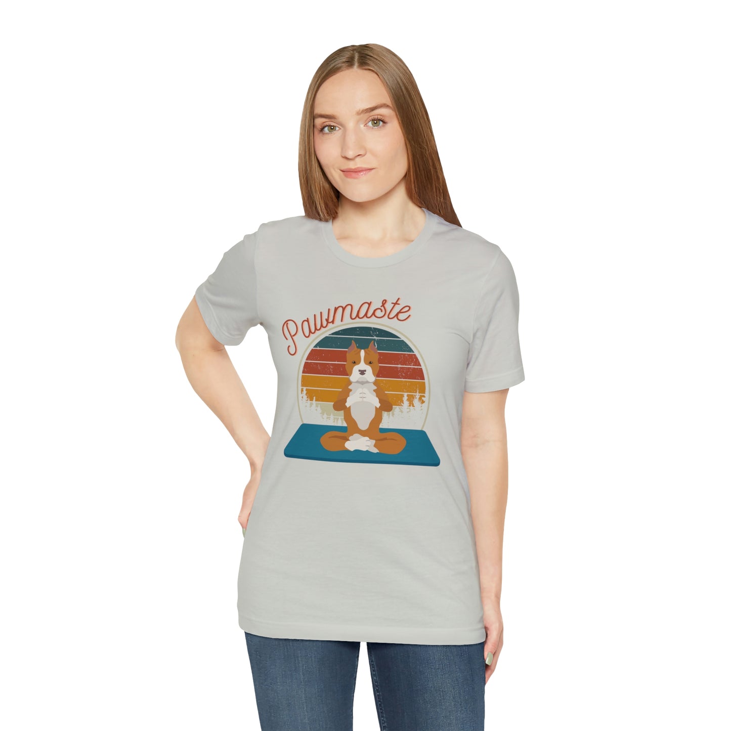 Pawmaste Pitbull Puppy Yoga Mountain Shirt Unisex Classic Tee