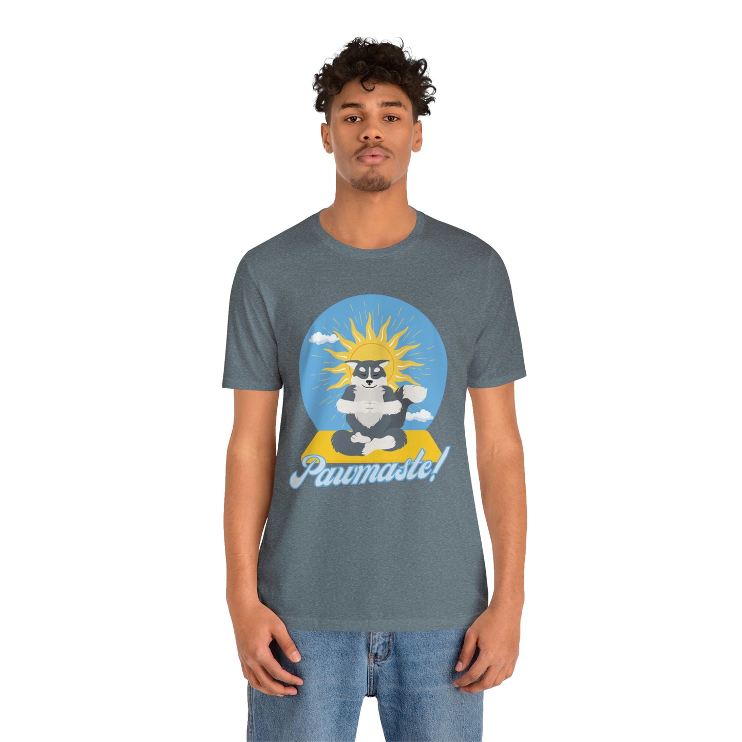 Pawmaste Happy Husky Puppy Yoga Shirt Unisex Classic Tee