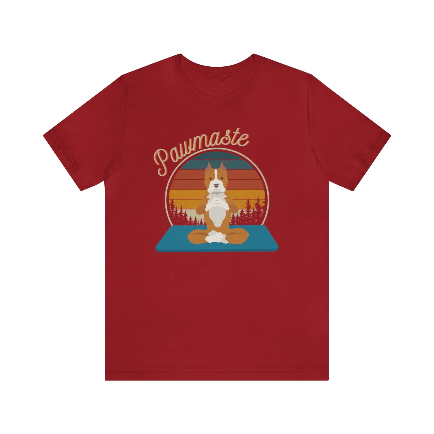 Pawmaste Pitbull Puppy Yoga Mountain Shirt Unisex Classic Tee