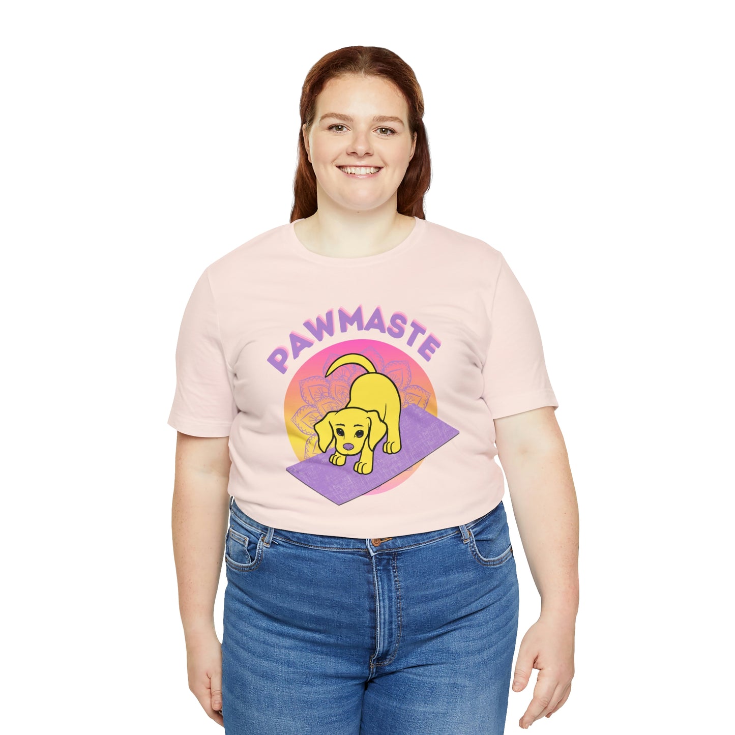 Pawmaste with Yogi the Rescue Puppy Yoga Mascot Mountain Seen Unisex Classic Tee