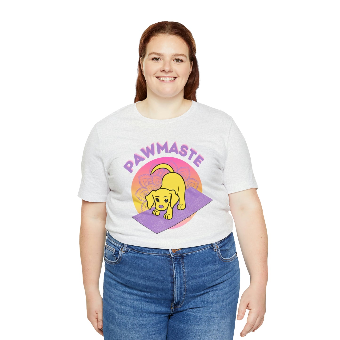 Pawmaste with Yogi the Rescue Puppy Yoga Mascot Mountain Seen Unisex Classic Tee