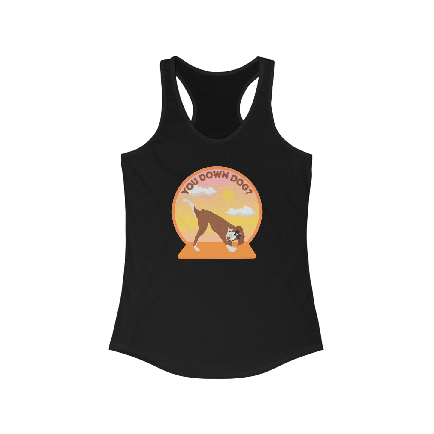 Downdog Boxer Puppy Yoga Women’s Tank Top