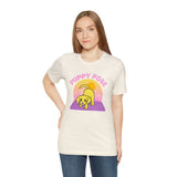 Puppy Pose with Yogi the Rescue Puppy Yoga Mascot Mountain Seen Unisex Classic Tee