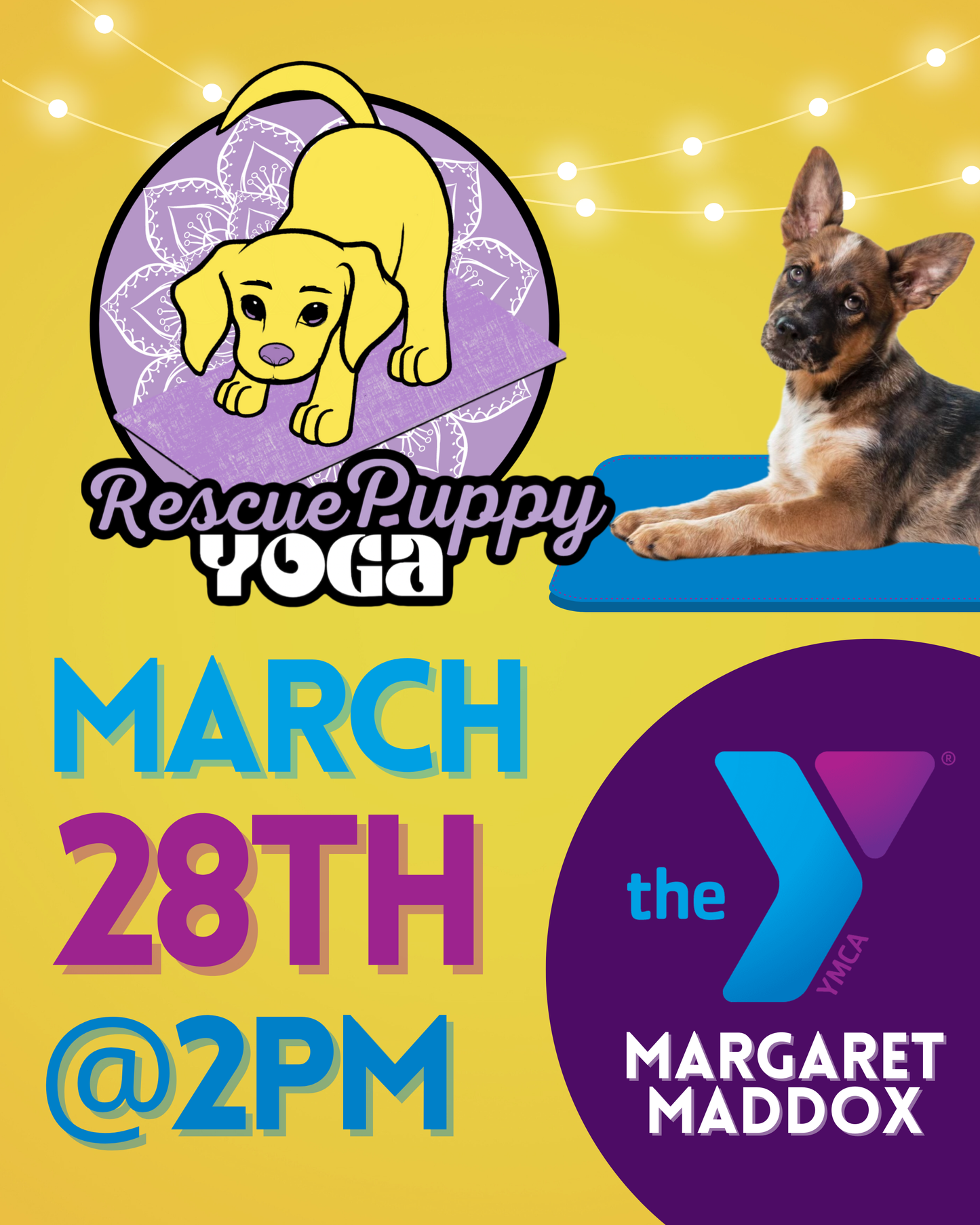 Rescue Puppy Yoga - Margaret Maddox Family YMCA East Center