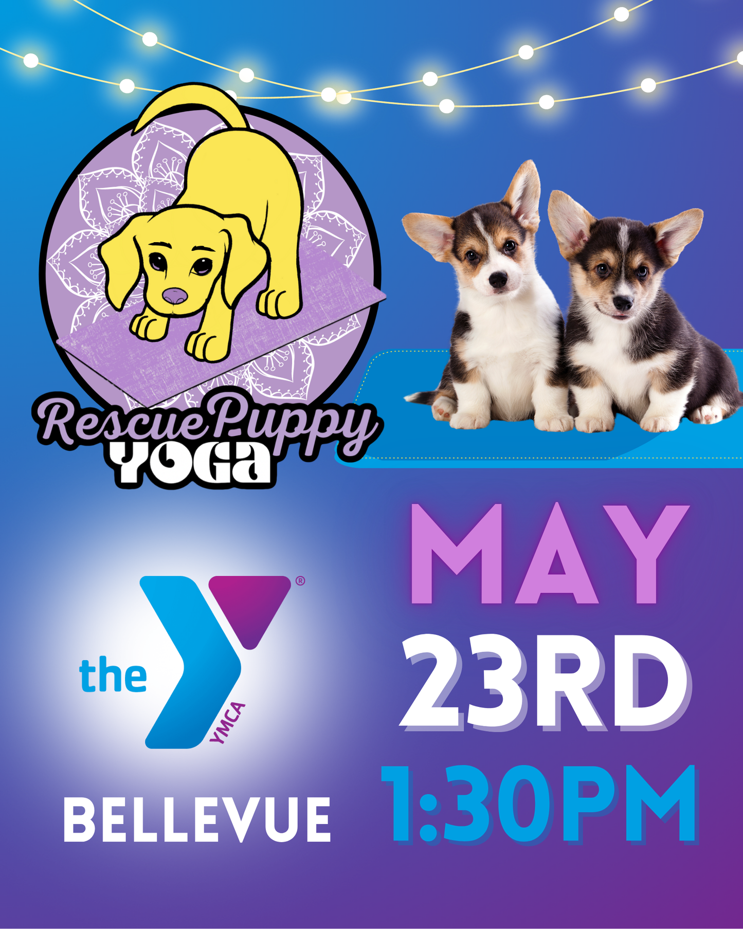 Rescue Puppy Yoga - Bellevue YMCA
